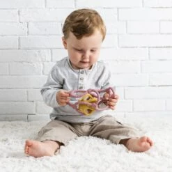 NATTOU Set De 2 Balles En Silicone Rose Et Jaune -NATTOU Magasin jo056176667 4