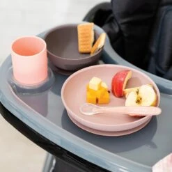NATTOU Coffret Repas Silicone Lapidou Rose/gris -NATTOU Magasin jo056177763 2