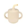 NATTOU Gobelet Avec Paille Sable/vanille Silicone