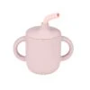 NATTOU Gobelet Avec Paille Rose Silicone