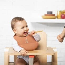 NATTOU Bavoir En Silicone Lapidou Terracotta -NATTOU Magasin jo057177060 2