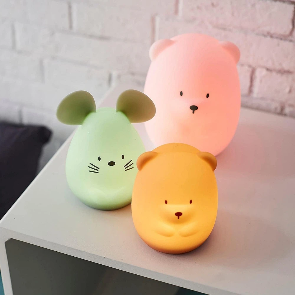 NATTOU Veilleuse Médium Souris Verte 12cm Silicone 7 NATTOU Veilleuse Médium Souris Verte 12cm Silicone – Image 5