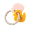NATTOU Anneau Dentition Silicone Fraise Et Canard Anneau Gris -NATTOU Magasin jo083179545