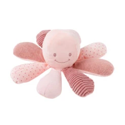 NATTOU Peluche Bébé Pieuvre Activités Rose