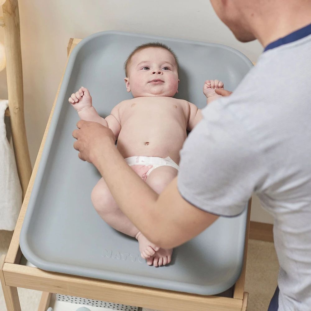 NATTOU Matelas à Langer En Mousse Gris 5 NATTOU Matelas à Langer En Mousse Gris – Image 3