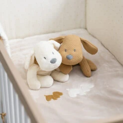 Peluche Chien Caramel Jacquard NATTOU Charlie -NATTOU Magasin peluche chien caramel jacquard nattou charlie 1 3