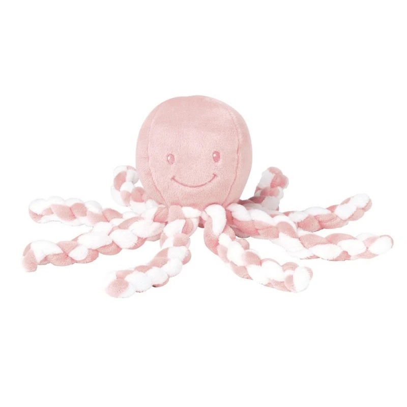 Peluche Poulpe Lapidou NATTOU Blanc/rose 3 Peluche Poulpe Lapidou NATTOU Blanc/rose