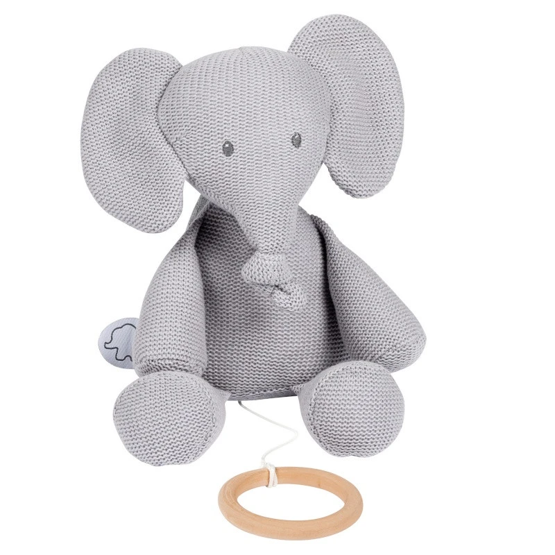 Peluche Musicale En Tricot NATTOU Tembo Gris 3 Peluche Musicale En Tricot NATTOU Tembo Gris